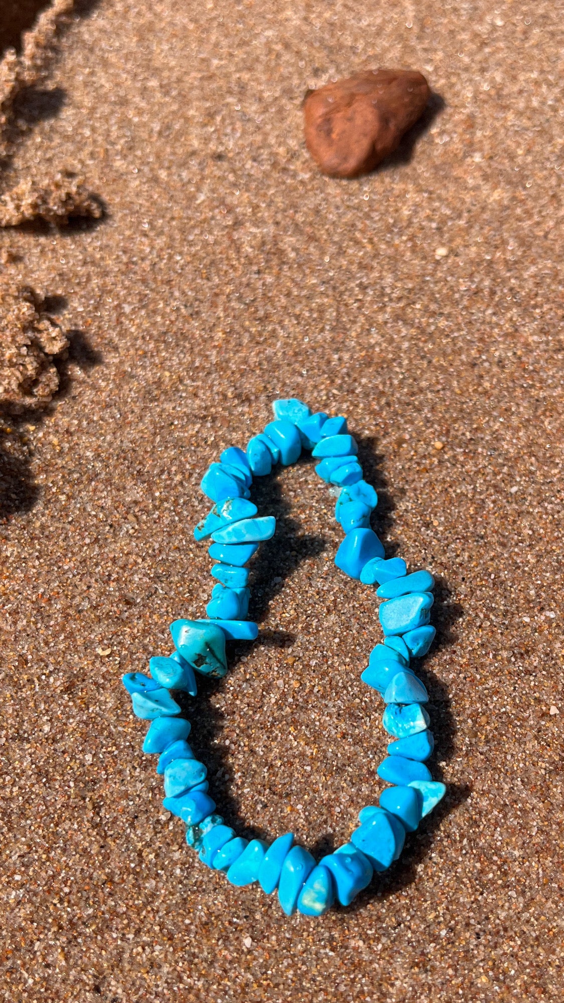 bracelet en pierres naturelles d'howlite turquoise