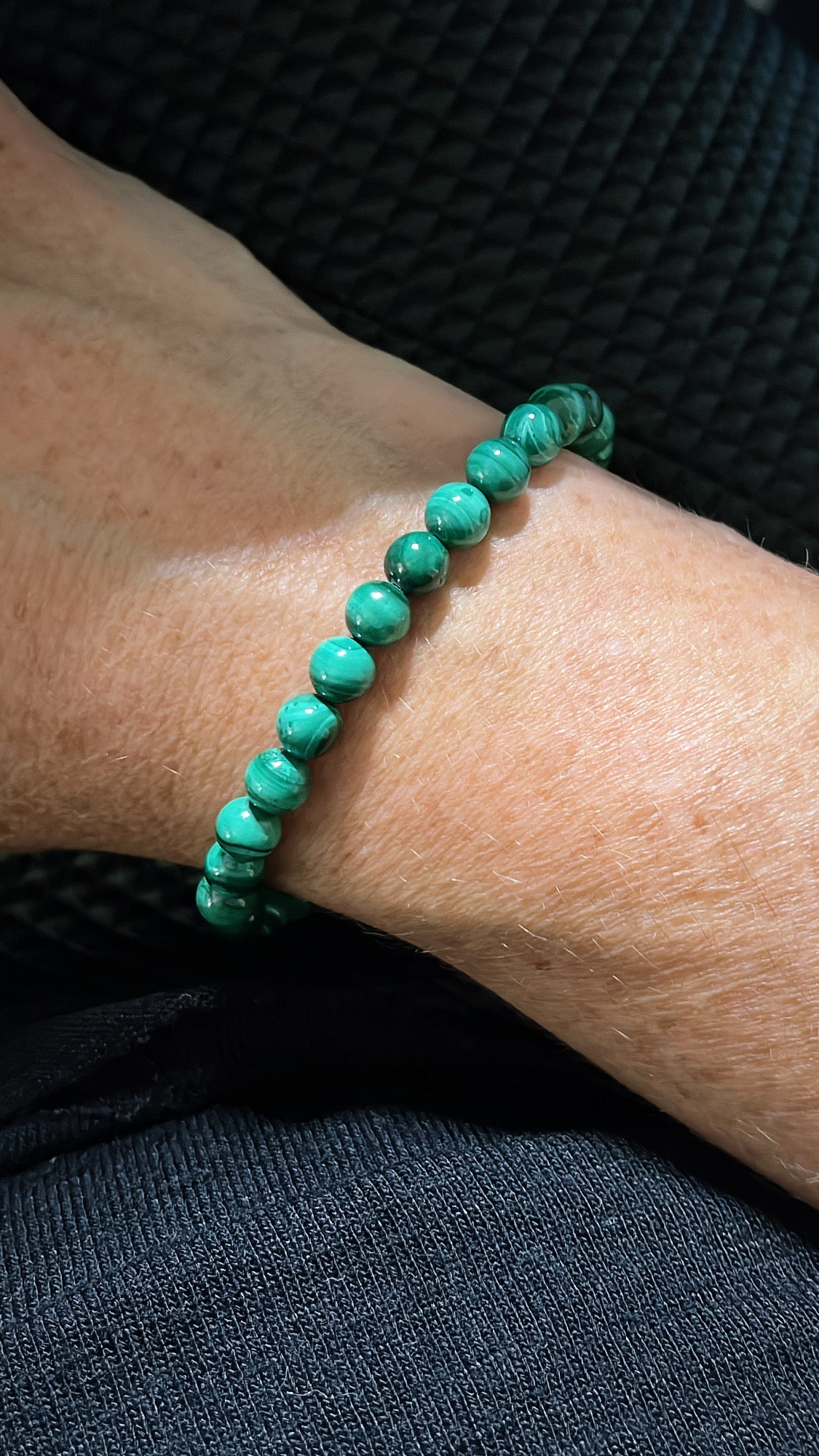 bracelet en pierre naturelle ronde de malachite