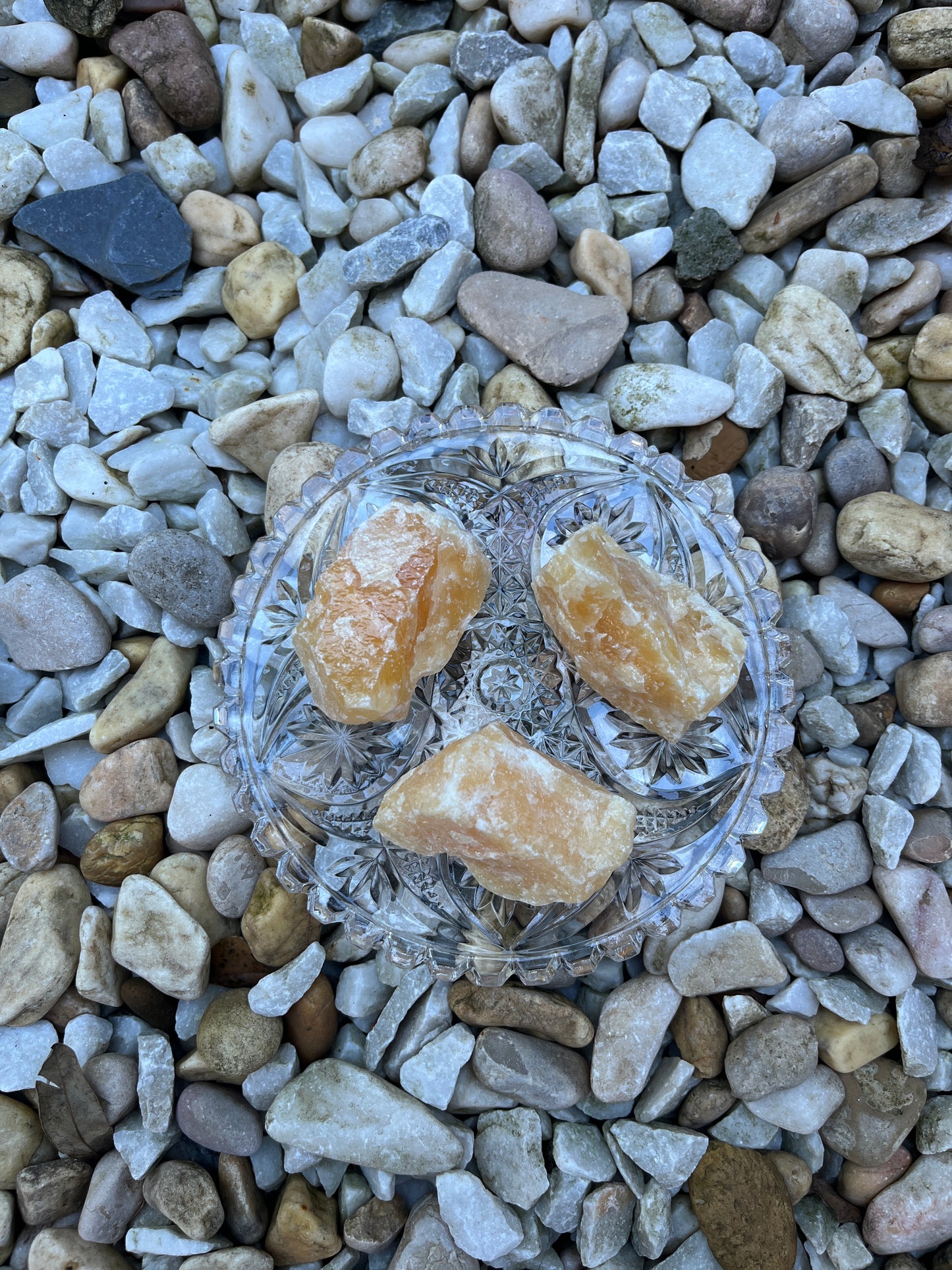 pierre naturelle de Calcite orange
