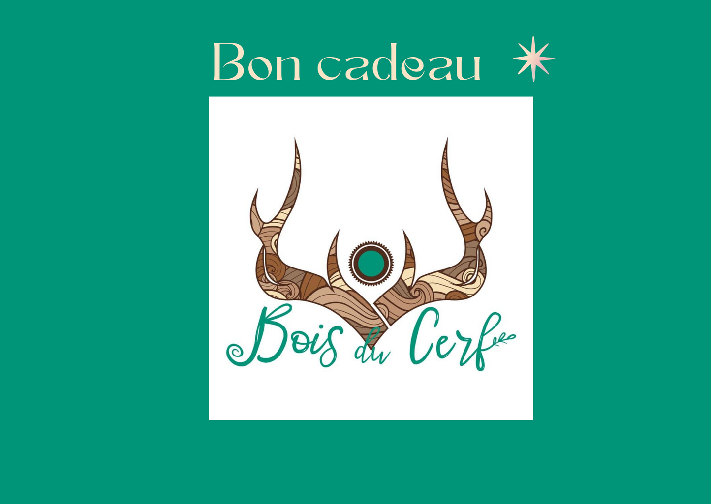 carte cadeau bon cadeau représentant le logo de ma marque