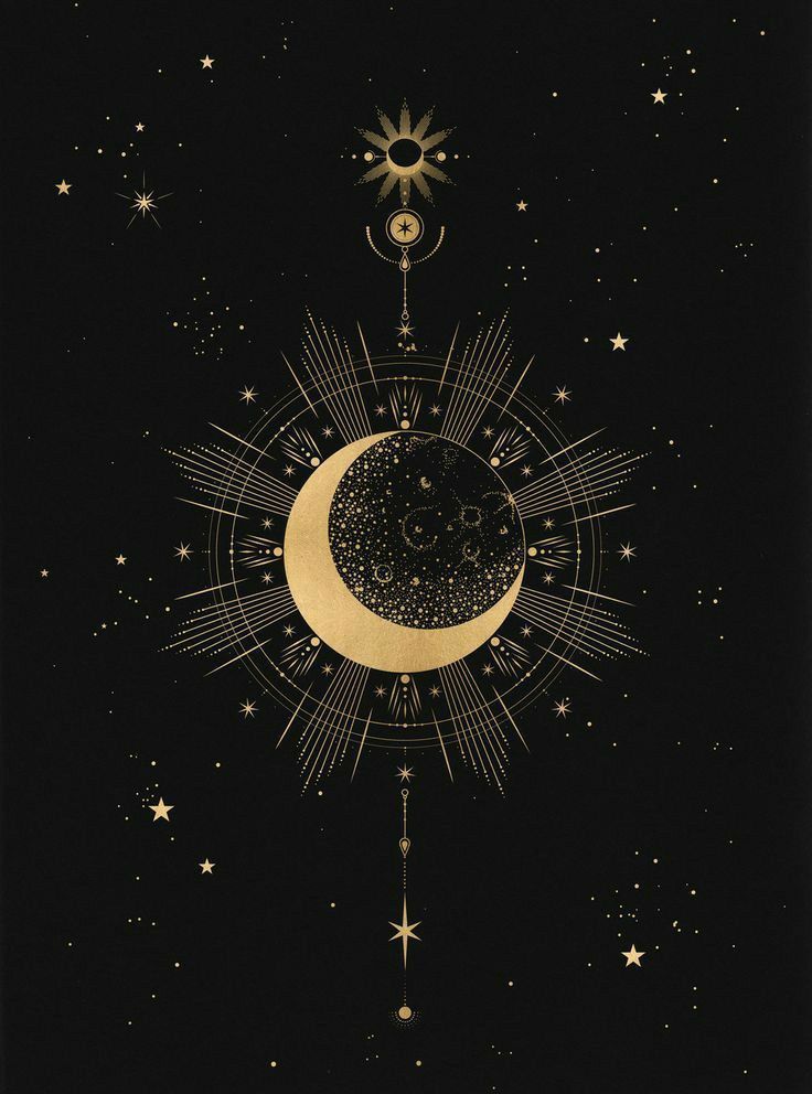 dessin astres lune soleil constellations